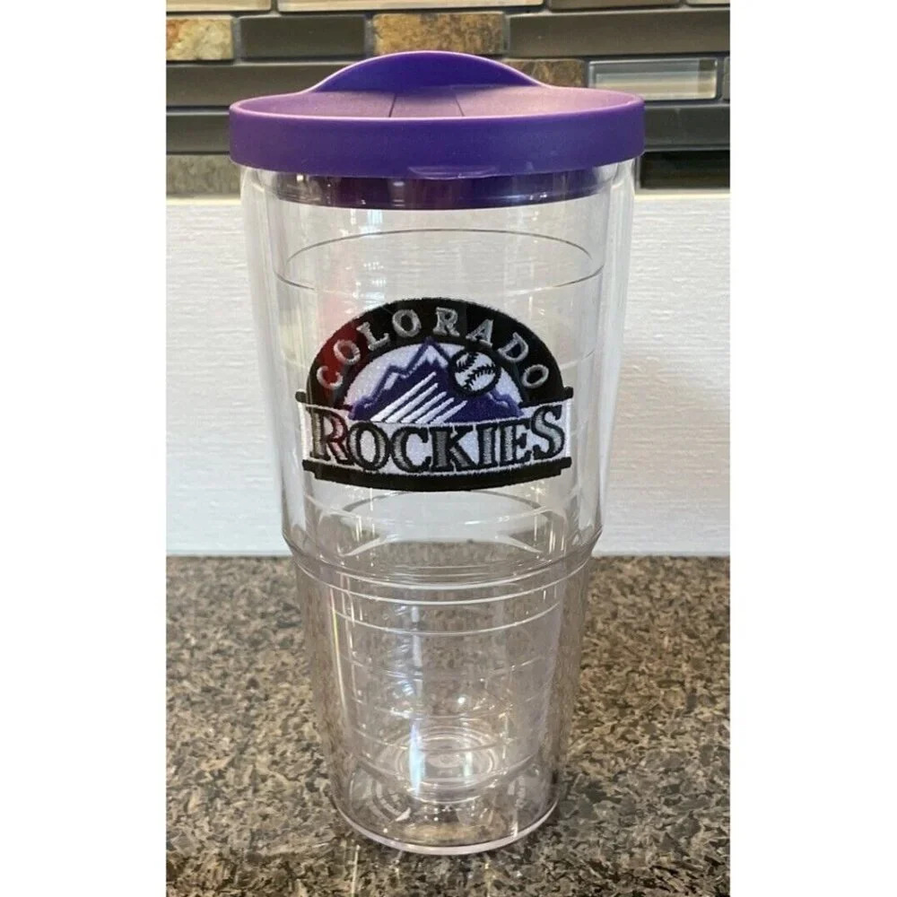 Tervis BPA-Free MLB Baseball Colorado Rockies Double Wall Tumbler 24 oz. Purple